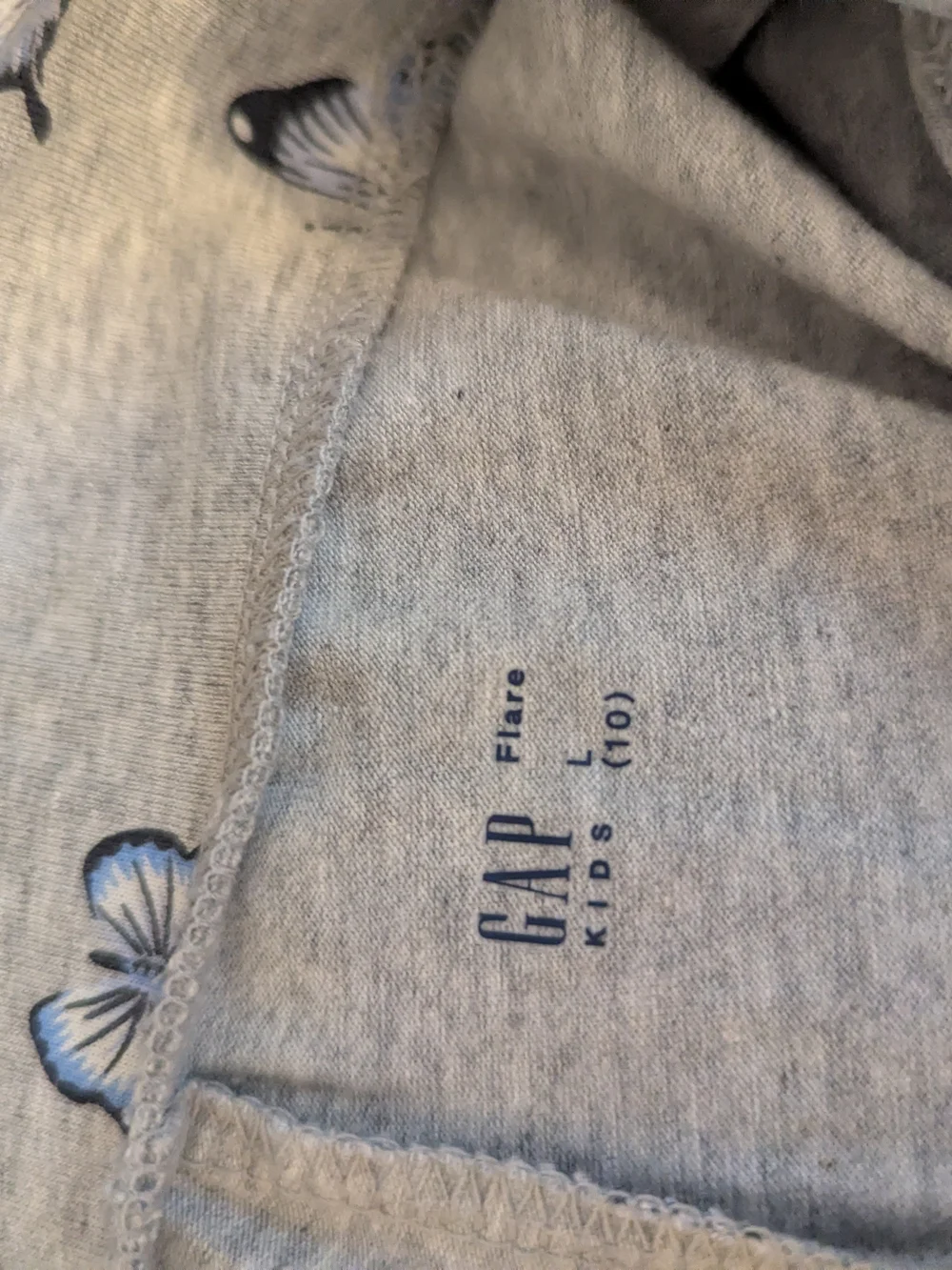 GAP Gray Leggings with Blue Butterfly Print